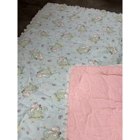 Cute Puppy in the Garden, Vintage, Baby Blanket, Nursery, Decor, ~ 250507-WH 408 - Picture 4 of 6